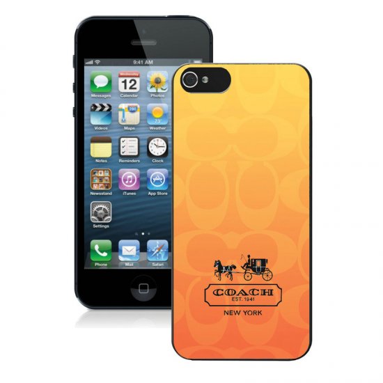 Coach In Signature Orange iPhone 5 5S Cases AIW | Coach Outlet Canada